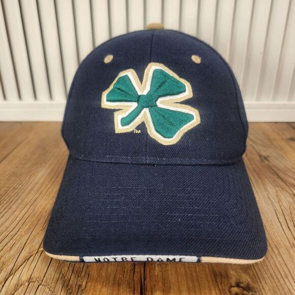 VTG Zephyr Notre Dame Fighting Irish Strapback Hat Cap Blue Green Clover College - Picture 2 of 10